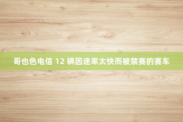 哥也色电信 12 辆因速率太快而被禁赛的赛车