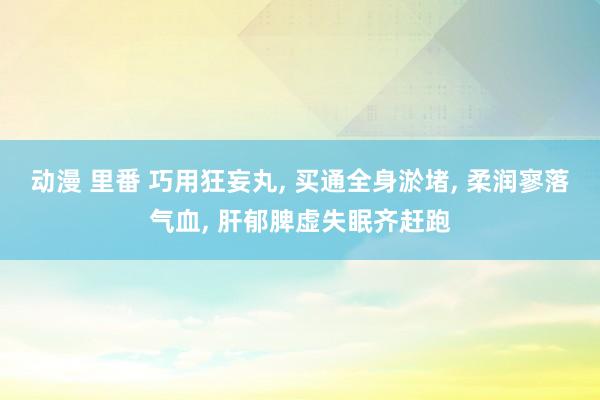 动漫 里番 巧用狂妄丸, 买通全身淤堵, 柔润寥落气血, 肝郁脾虚失眠齐赶跑