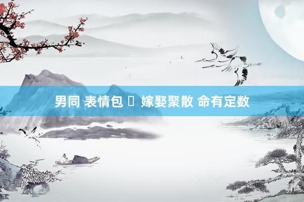 男同 表情包 ​嫁娶聚散 命有定数