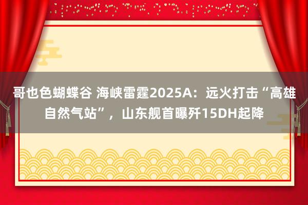 哥也色蝴蝶谷 海峡雷霆2025A：远火打击“高雄自然气站”，山东舰首曝歼15DH起降