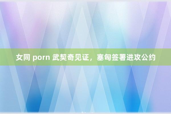 女同 porn 武契奇见证，塞匈签署进攻公约